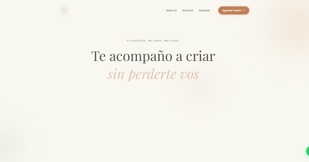 Portada del sitio de la psicóloga Victoria Carbone